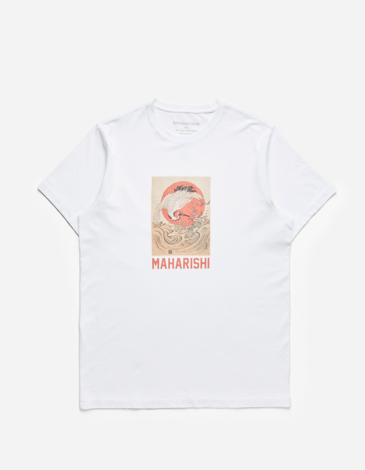 1072 Water Peace Crane T-Shirt White