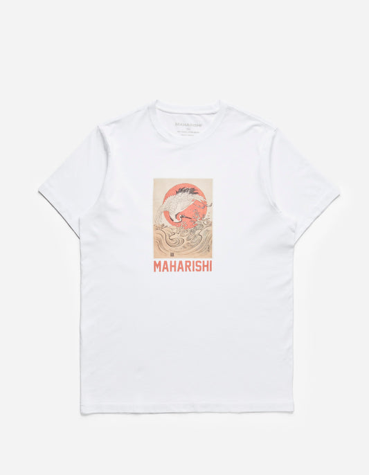 1072 Water Peace Crane T-Shirt White