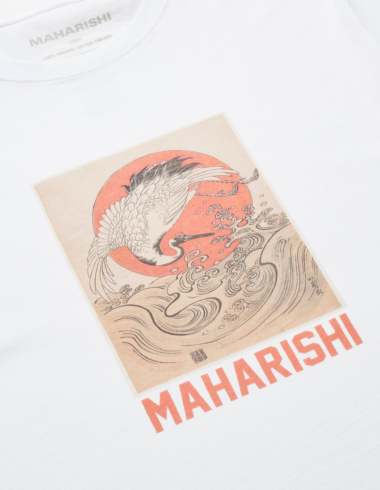 1072 Water Peace Crane T-Shirt White