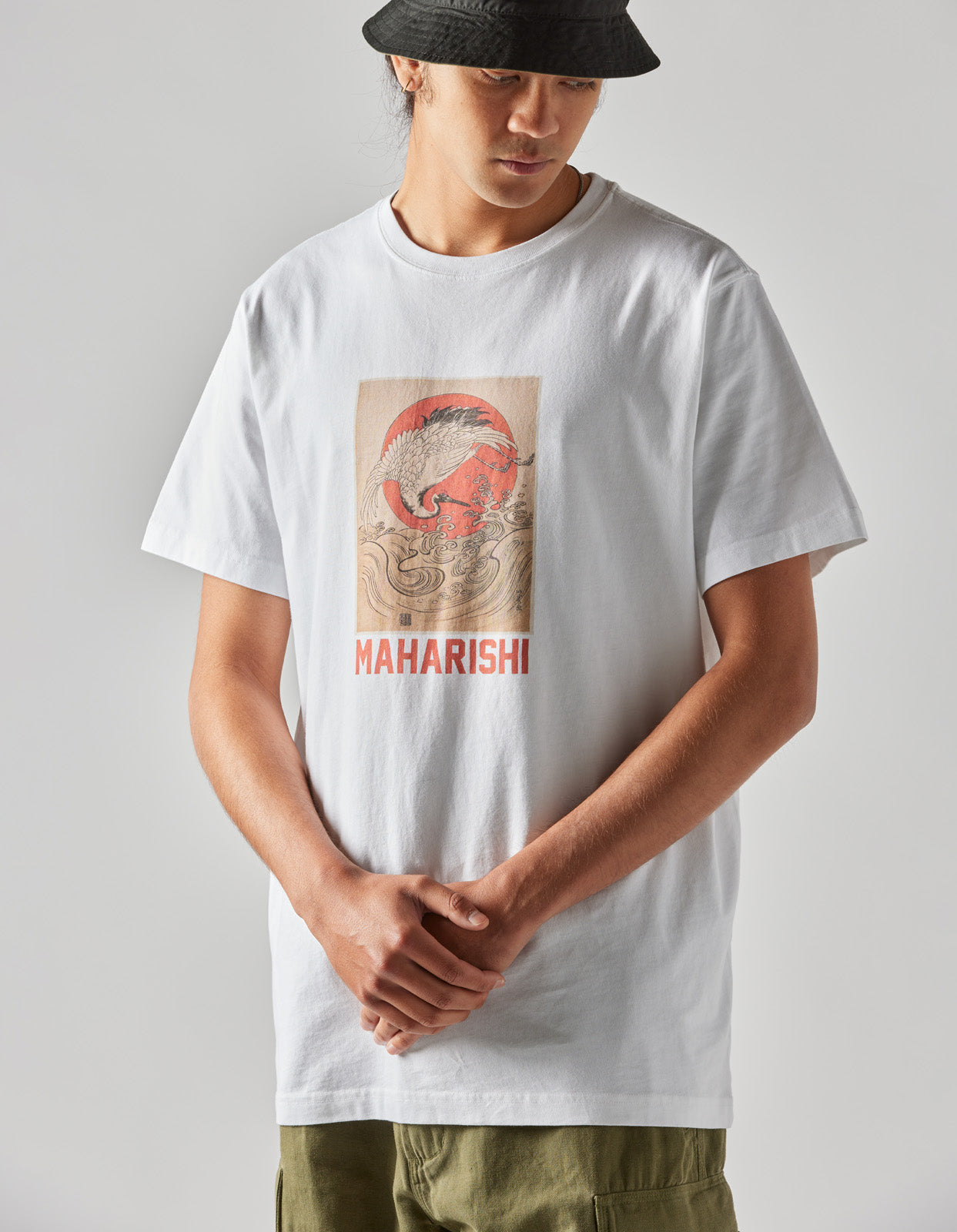 1072 Water Peace Crane T-Shirt White