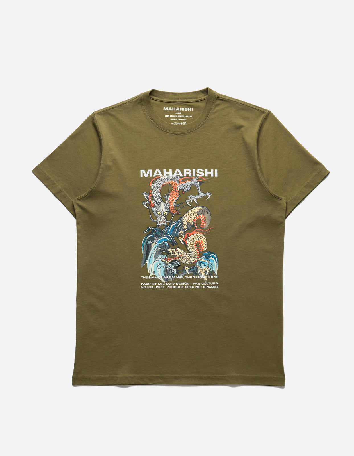 1080 Double Dragons Organic T-Shirt Olive