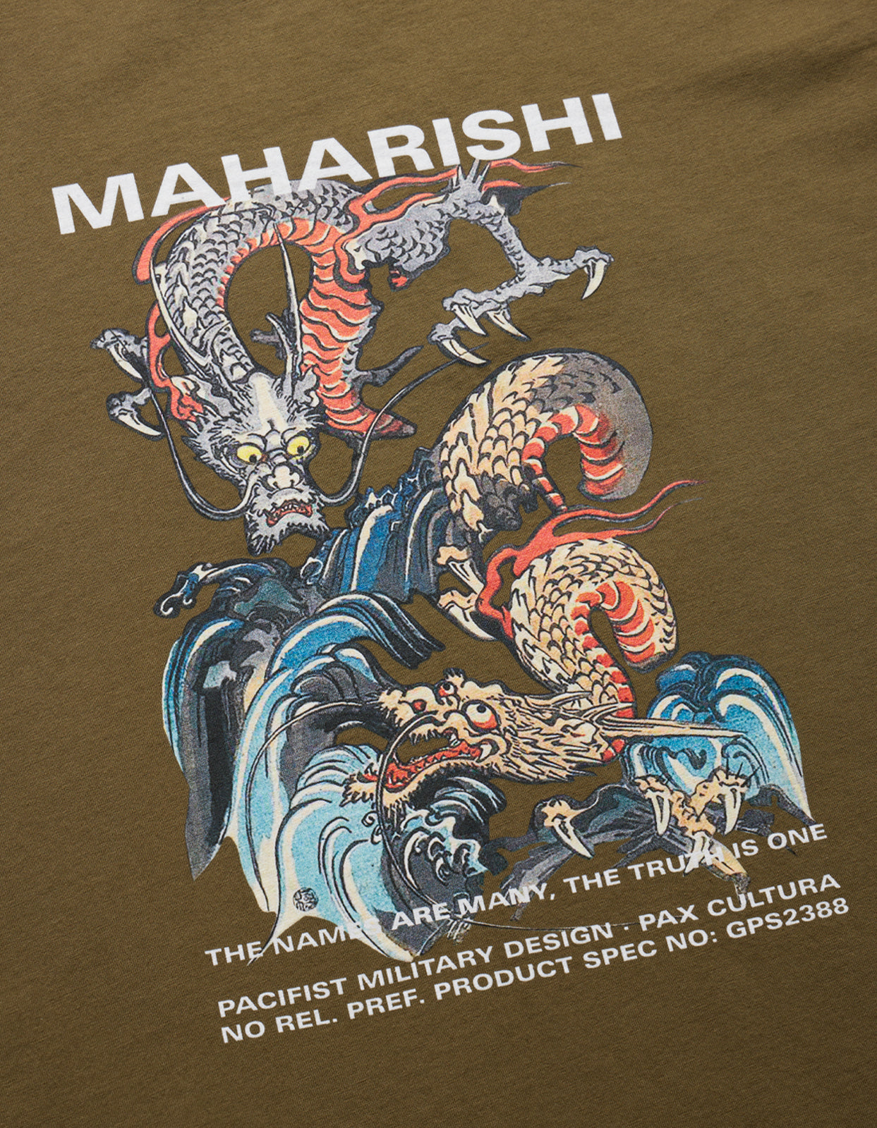 1080 Double Dragons Organic T-Shirt Olive