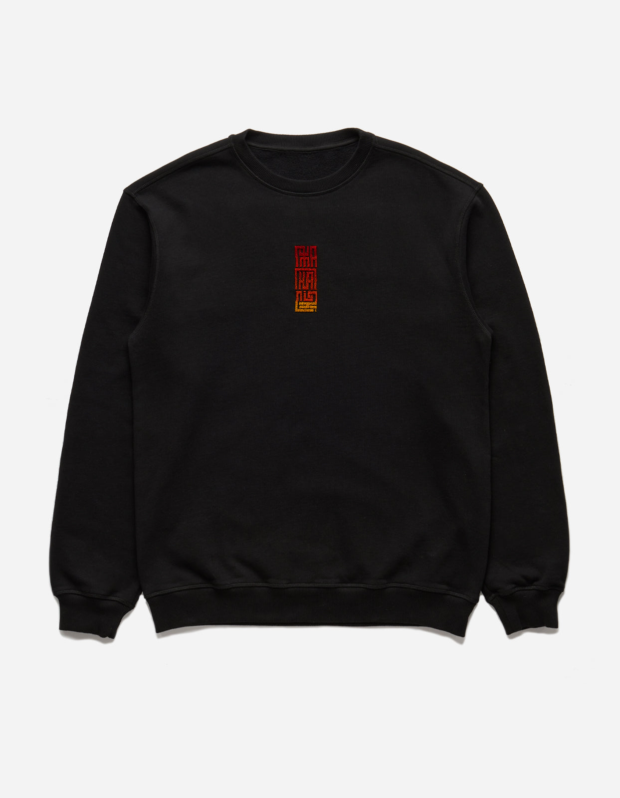1084 Hikeshi Embroidered Crew Sweat Black