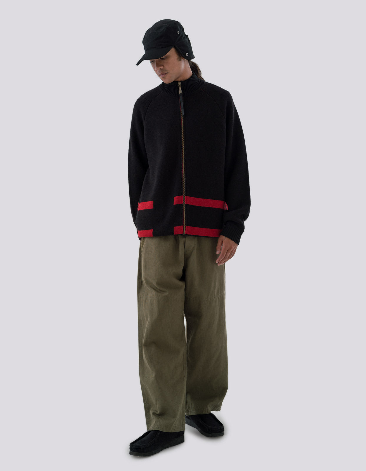 1089 Hikeshi Fire Knitted Cardigan Black