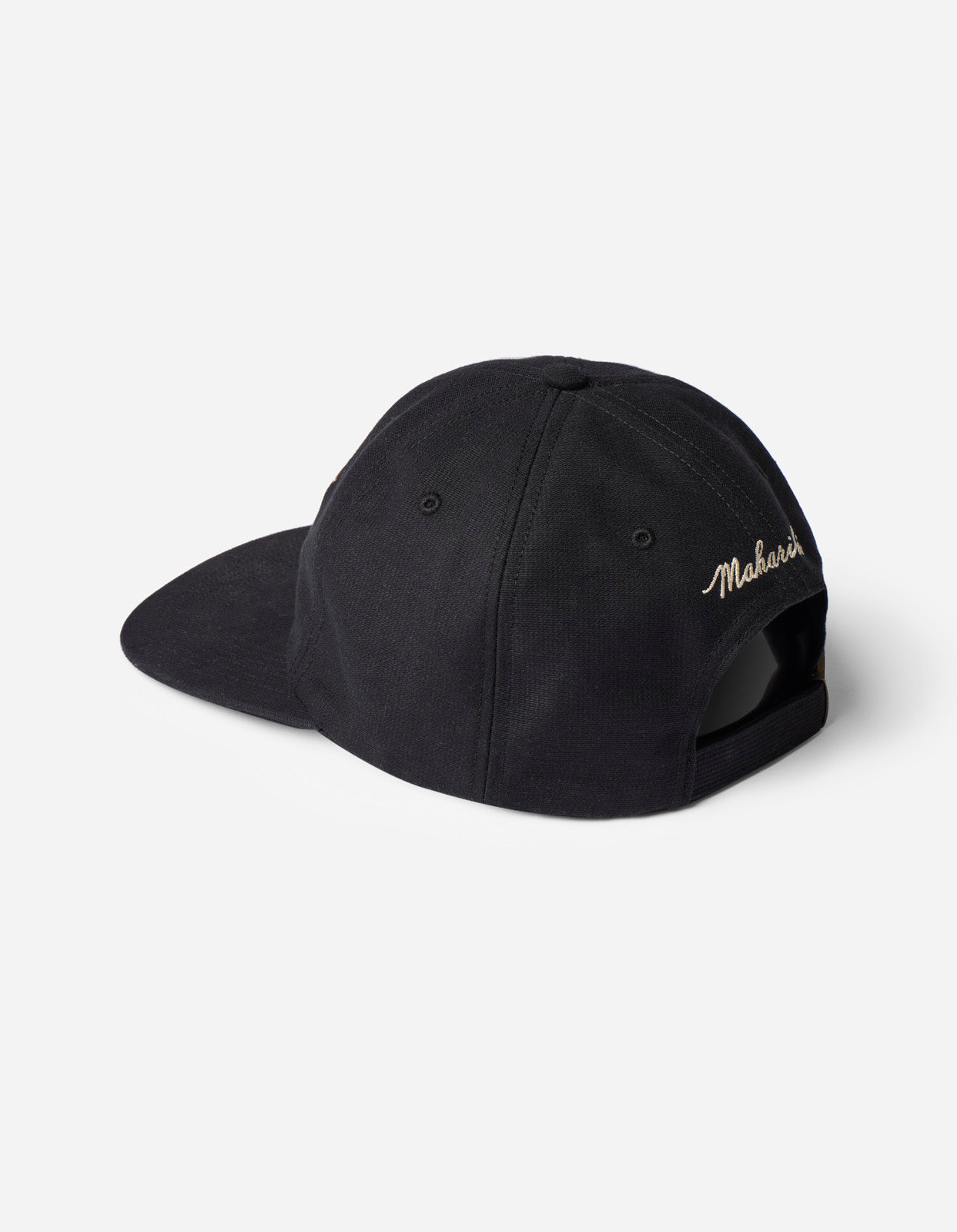 1107 Peace Crane 6 Panel Cap Black