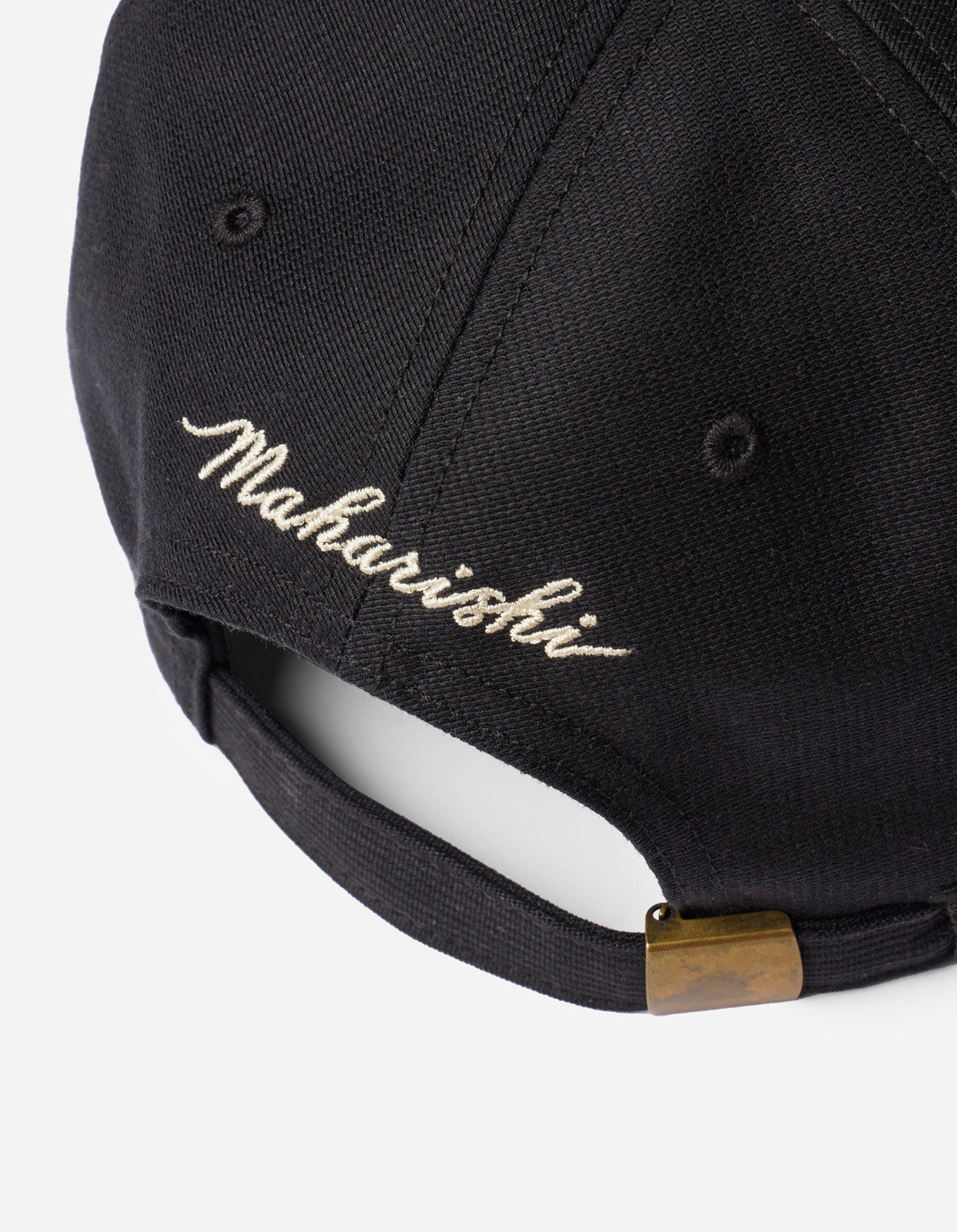 1107 Peace Crane 6 Panel Cap Black