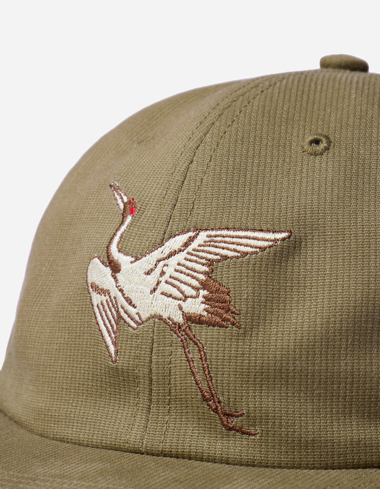 1107 Peace Crane 6 Panel Cap Olive