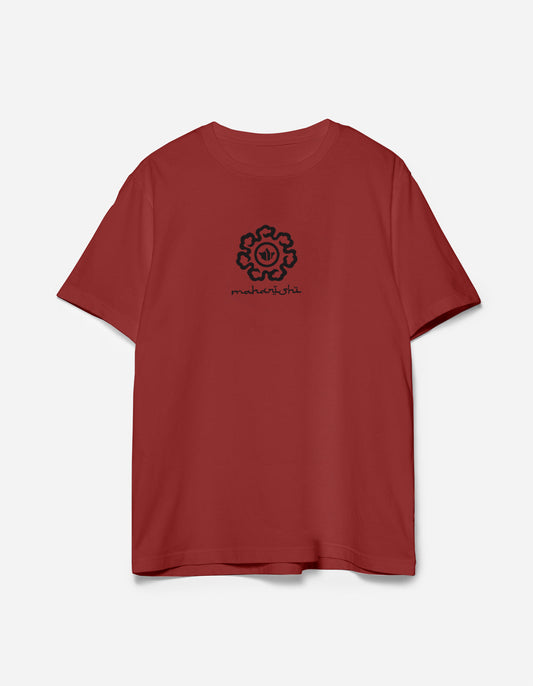 1378 Spiral Temple T-Shirt Light Lama Red