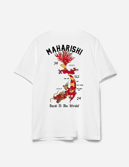 1385 Dragon Map T-Shirt White