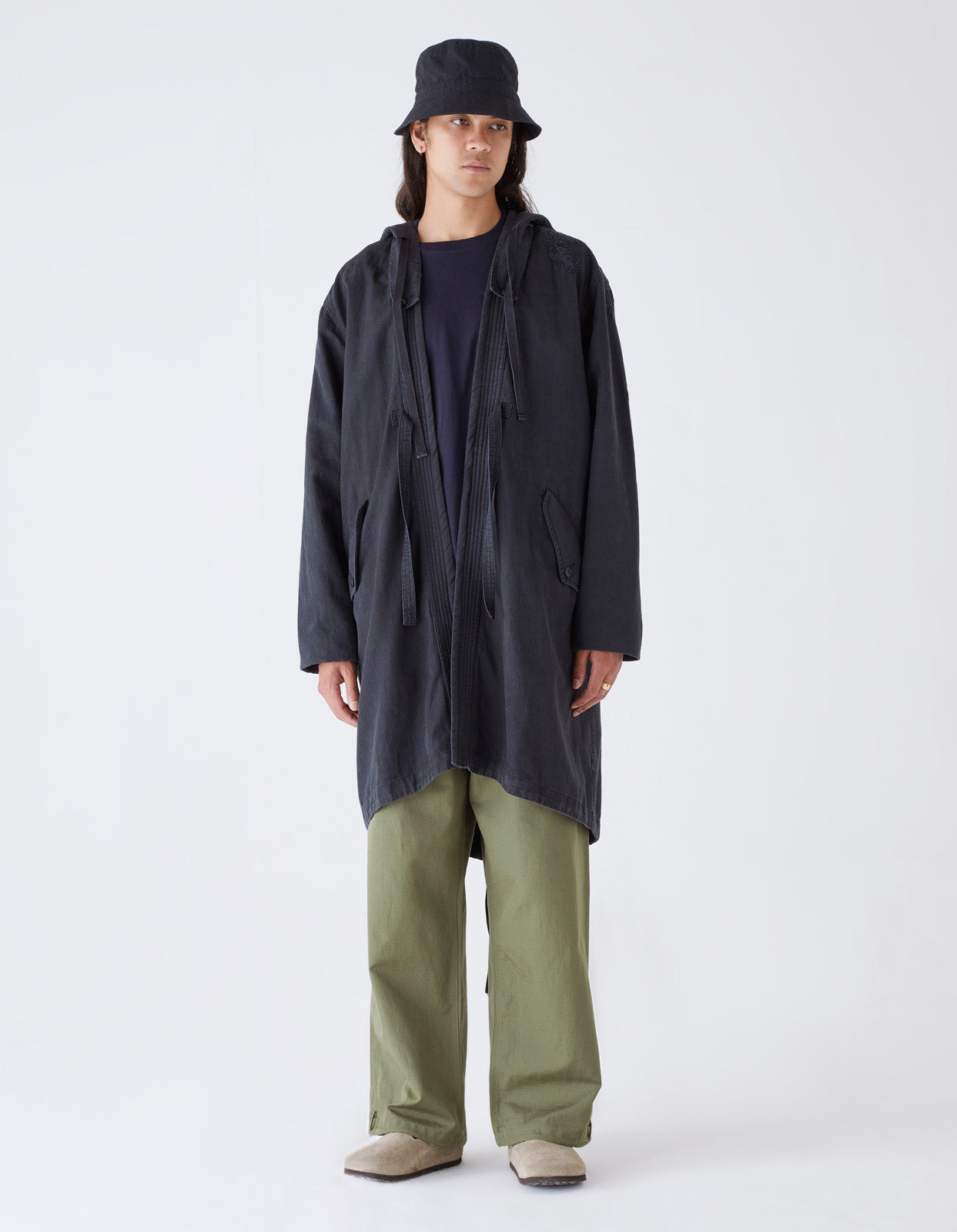 4206 Loose Utility Pants Olive OG-107F
