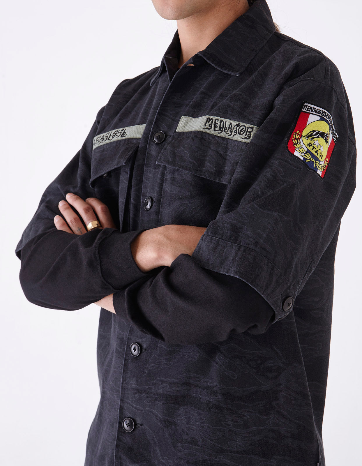 4290 Tigerstripe Advisor's Overshirt Subdued Night