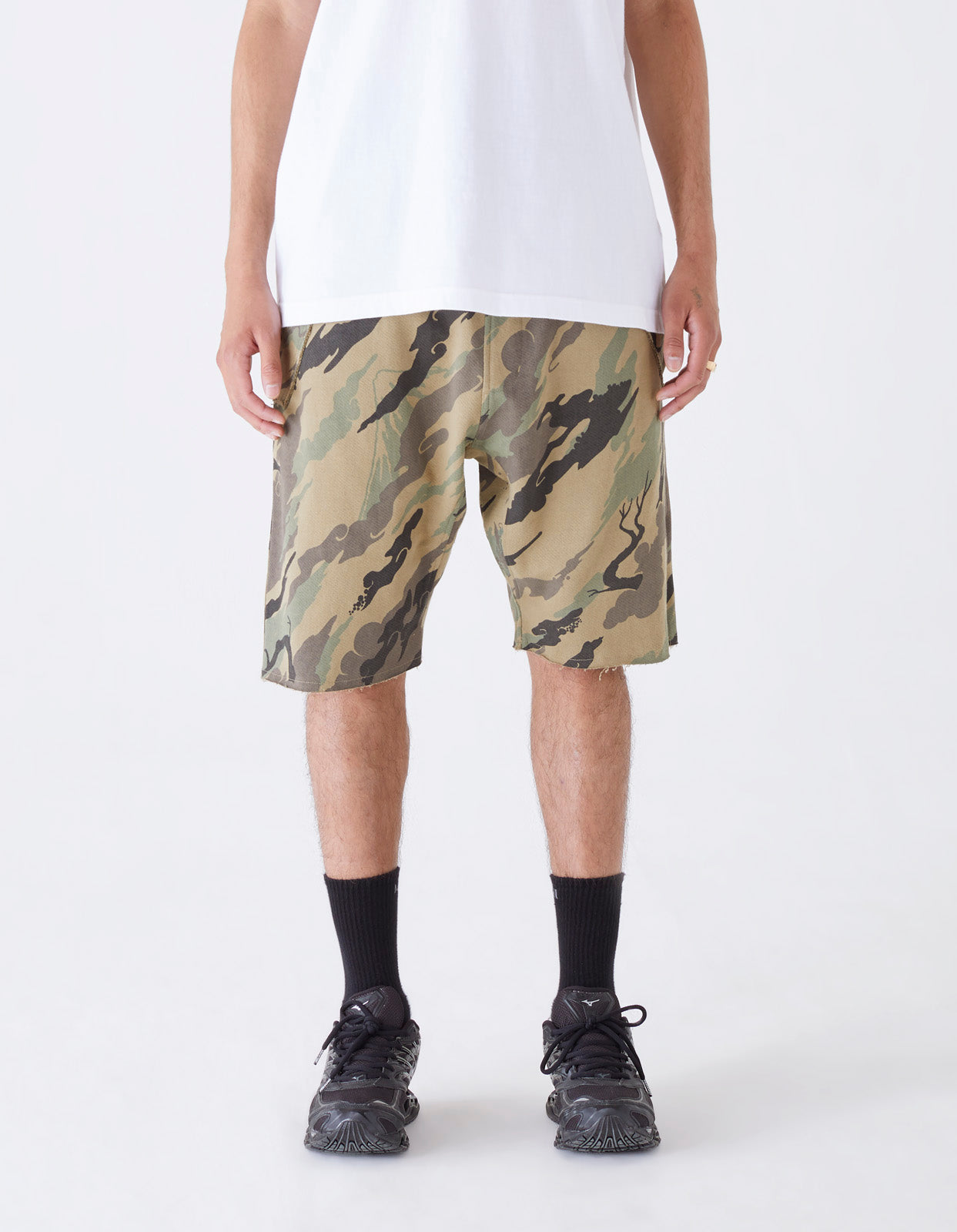 4321 DPM: Bonsai Forest Organic Camo Sweat Shorts
