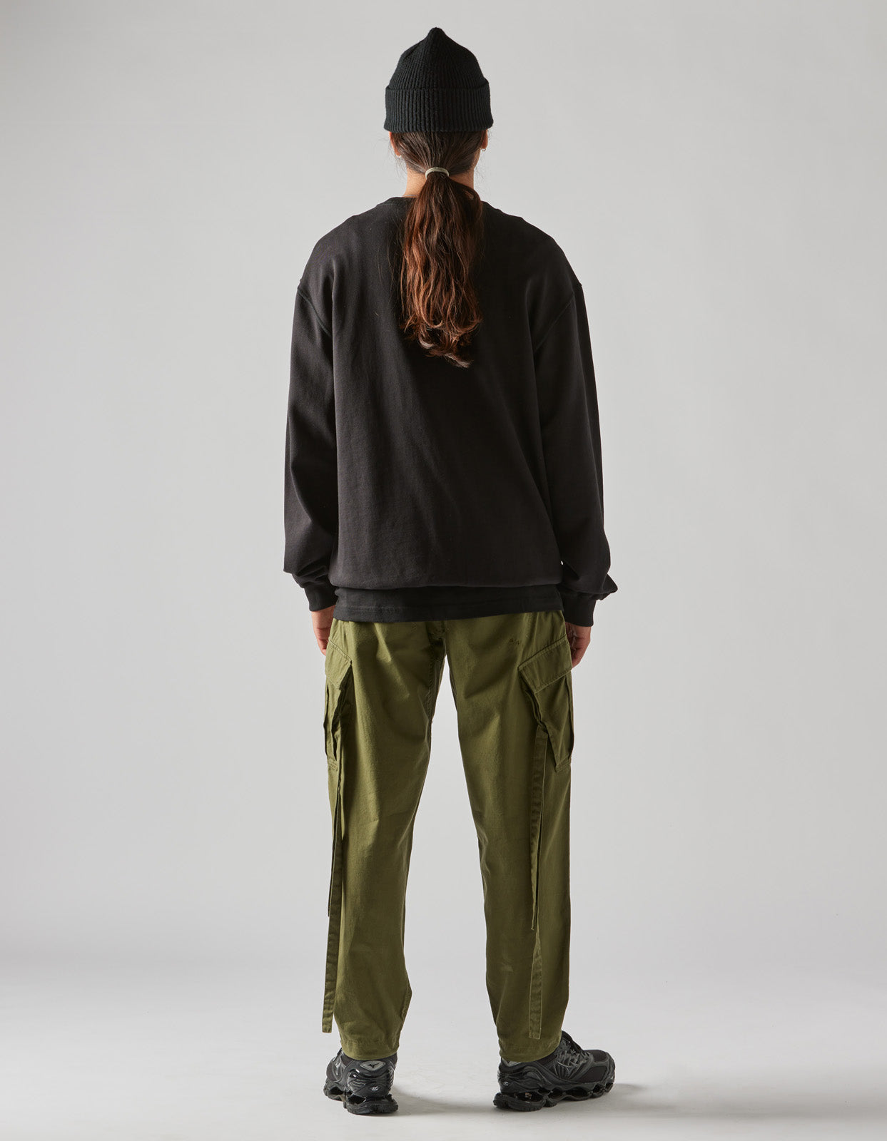 4503 Shinobi Embroidered Crew Sweat Black