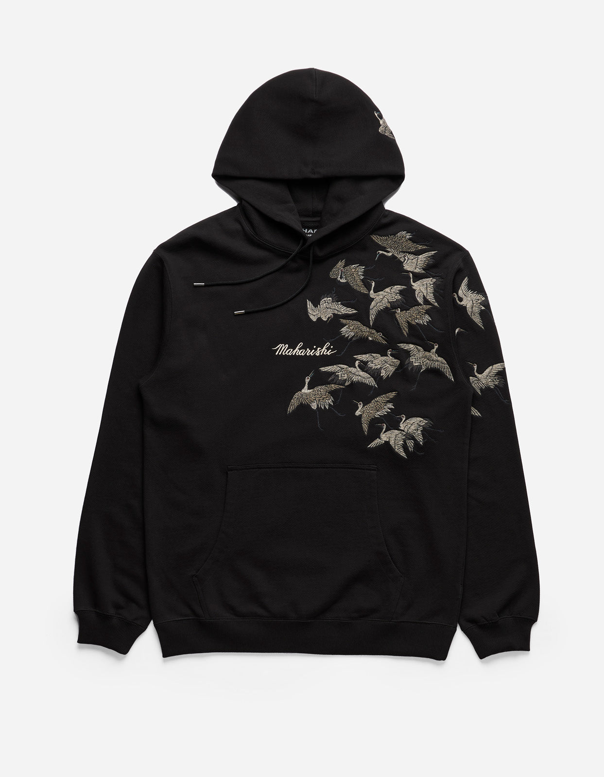 4506 Peace Cranes Hooded Sweat Black