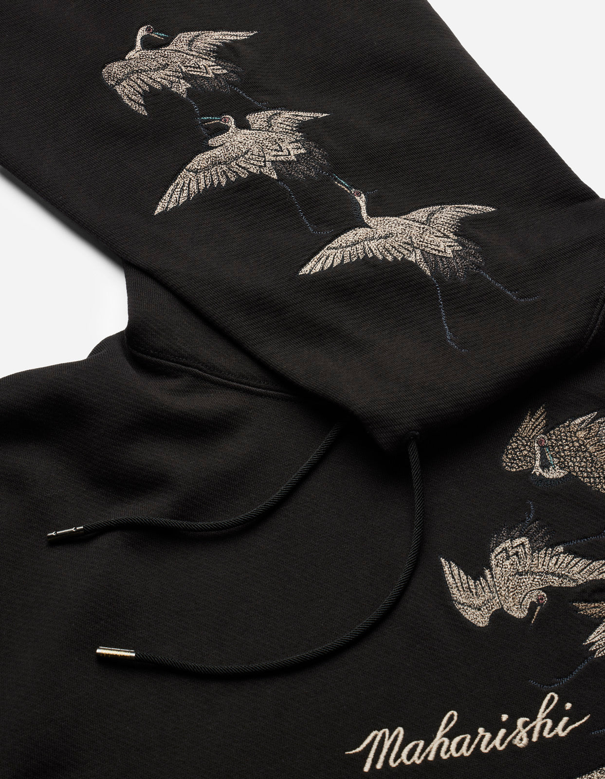 4506 Peace Cranes Hooded Sweat Black