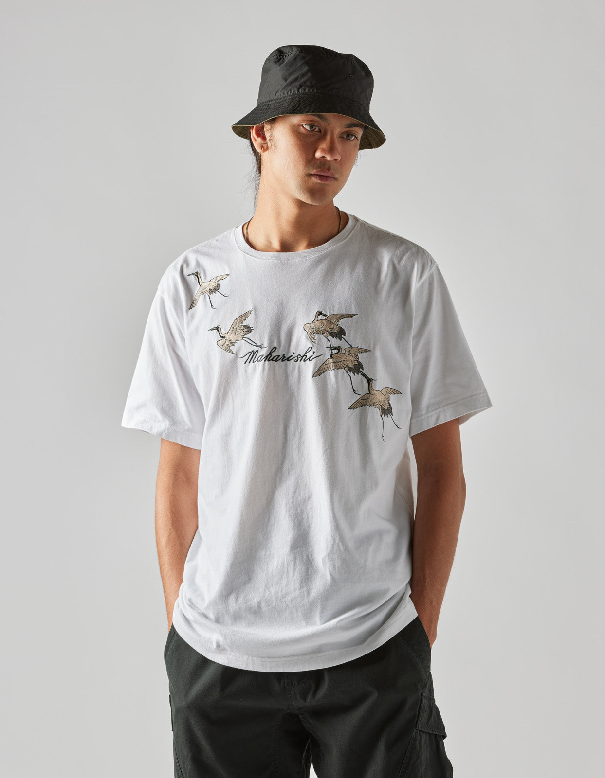 4507 Flying Peace Cranes T-Shirt White