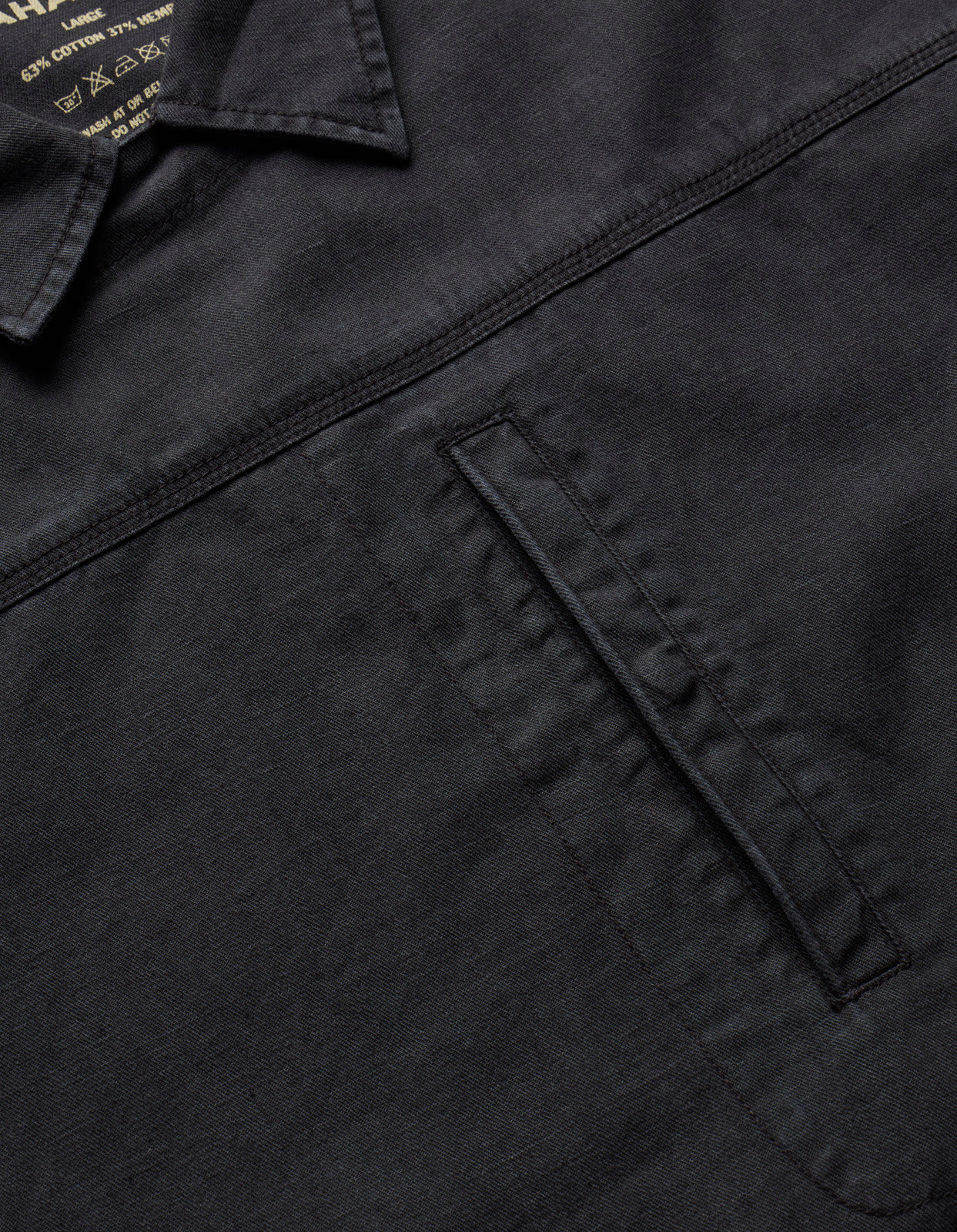 4512 Asym Monk Shirt Black