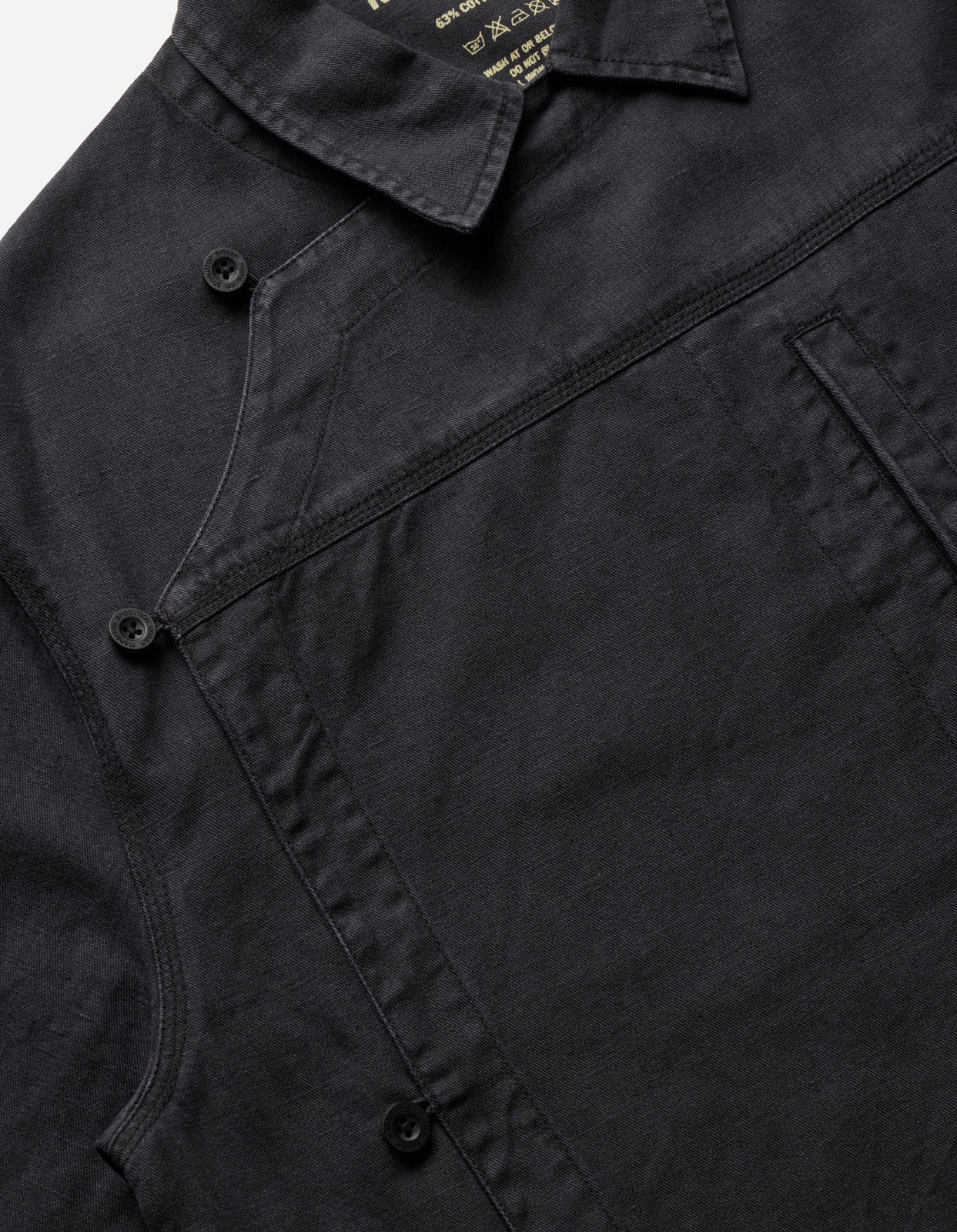 4512 Asym Monk Shirt Black