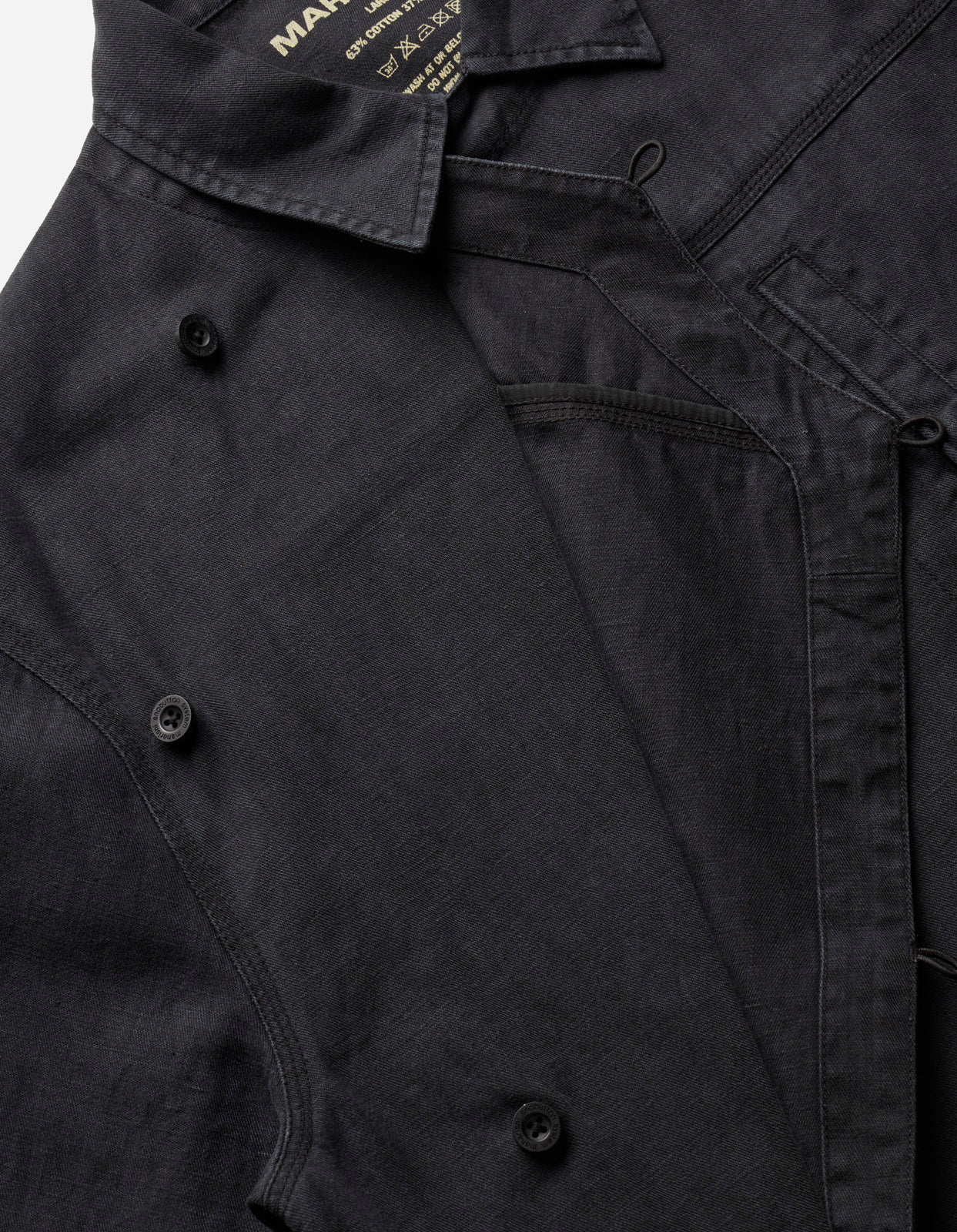 4512 Asym Monk Shirt Black