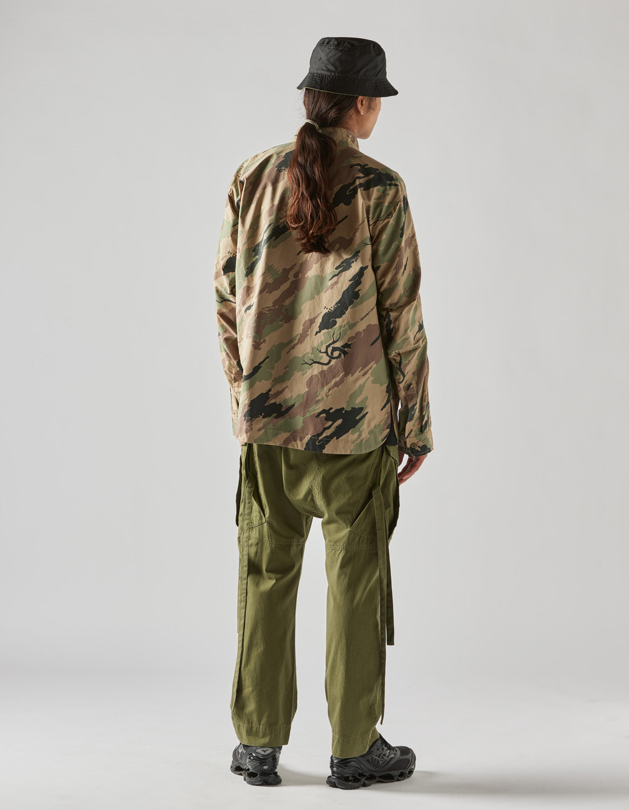 4522 Camo Stand Collar Shirt Woodland