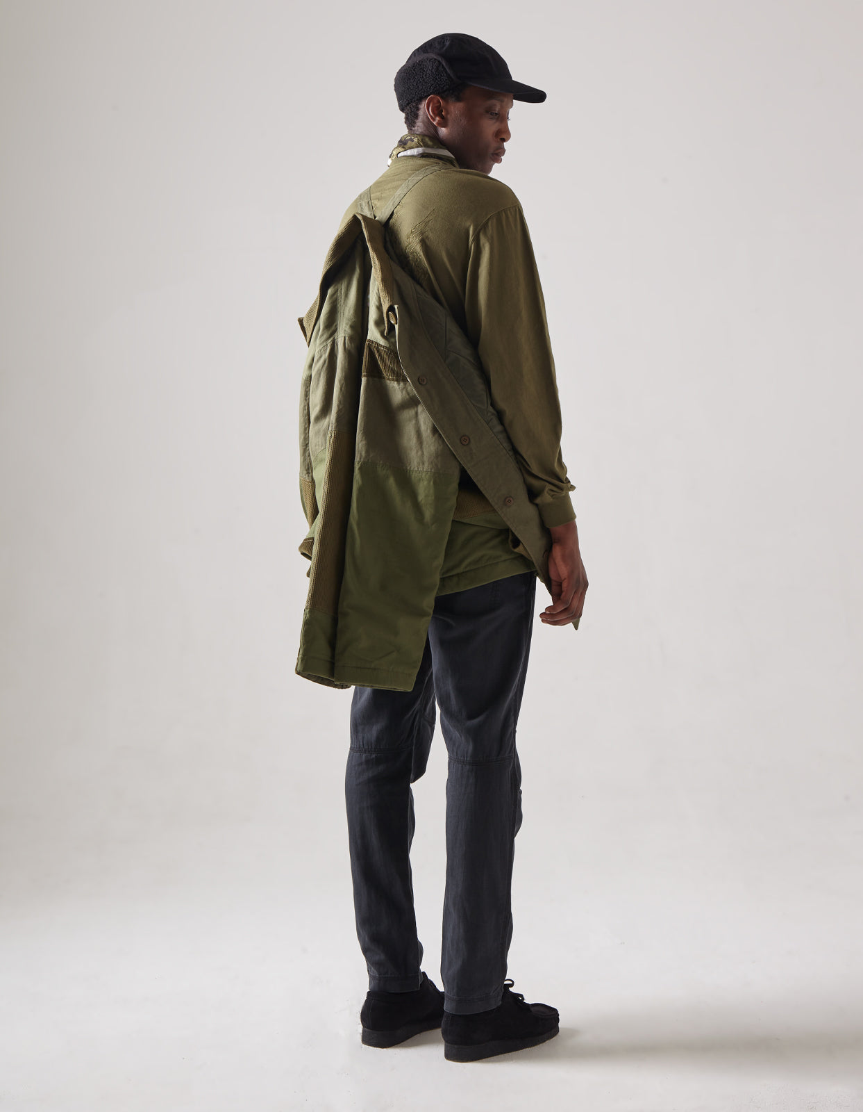 4559 Patchwork Donkey Jacket Olive