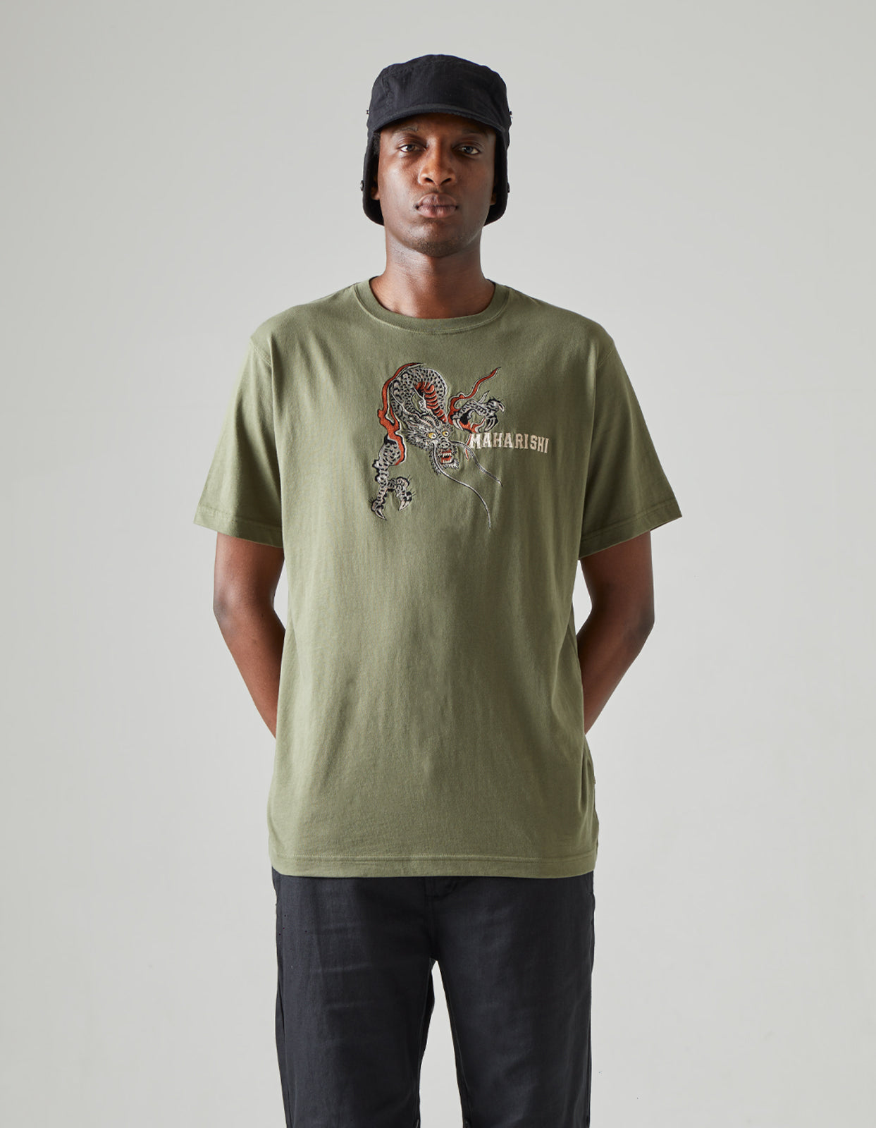 4541 Sue-Ryu Dragon Organic T-Shirt Olive OG-107F
