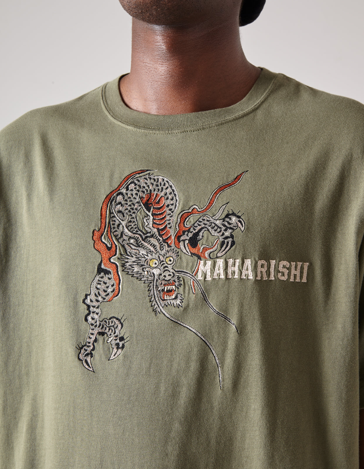 4541 Sue-Ryu Dragon Organic T-Shirt Olive OG-107F