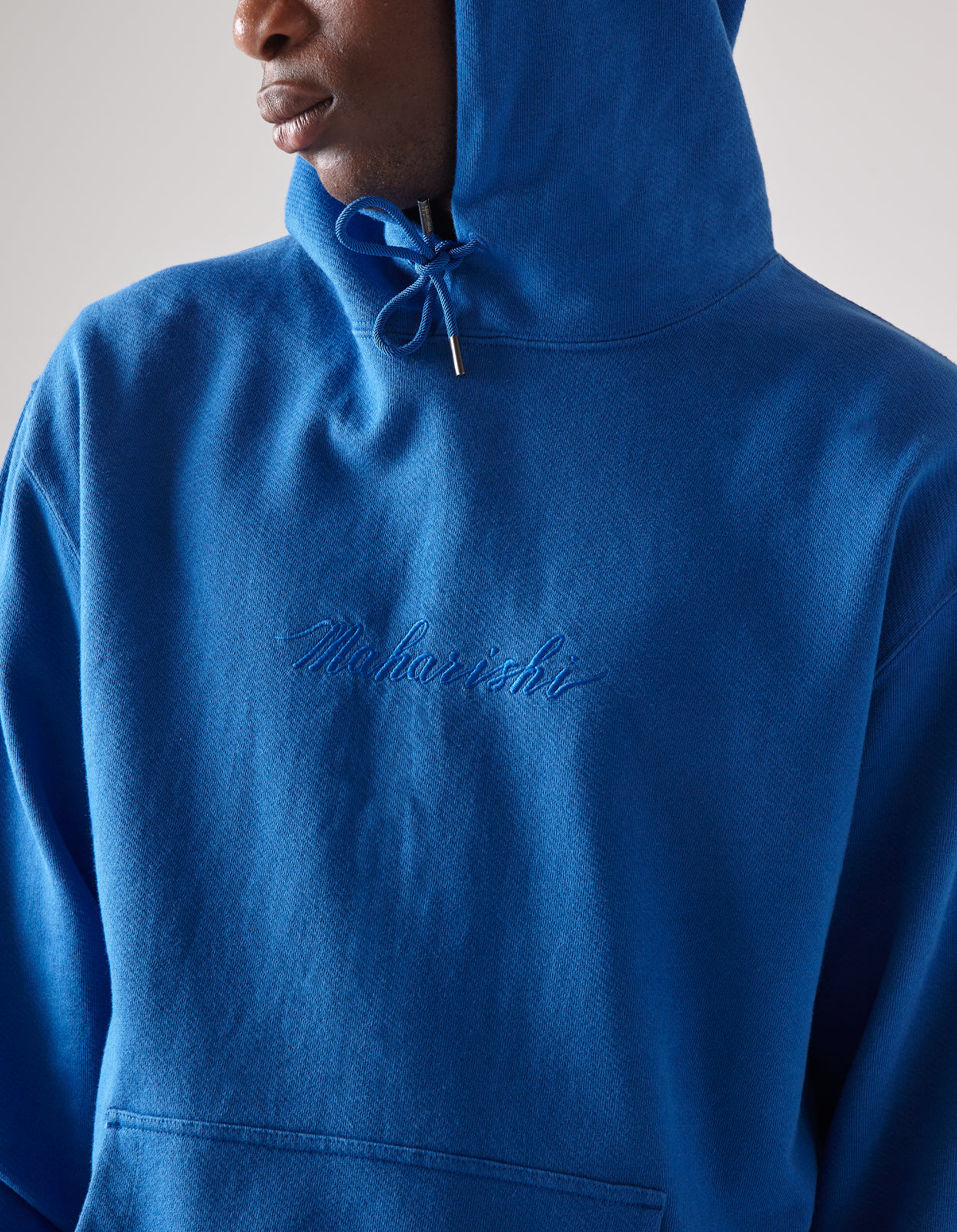 4622 Maharishi Organic Hooded Sweat Workwear Blue