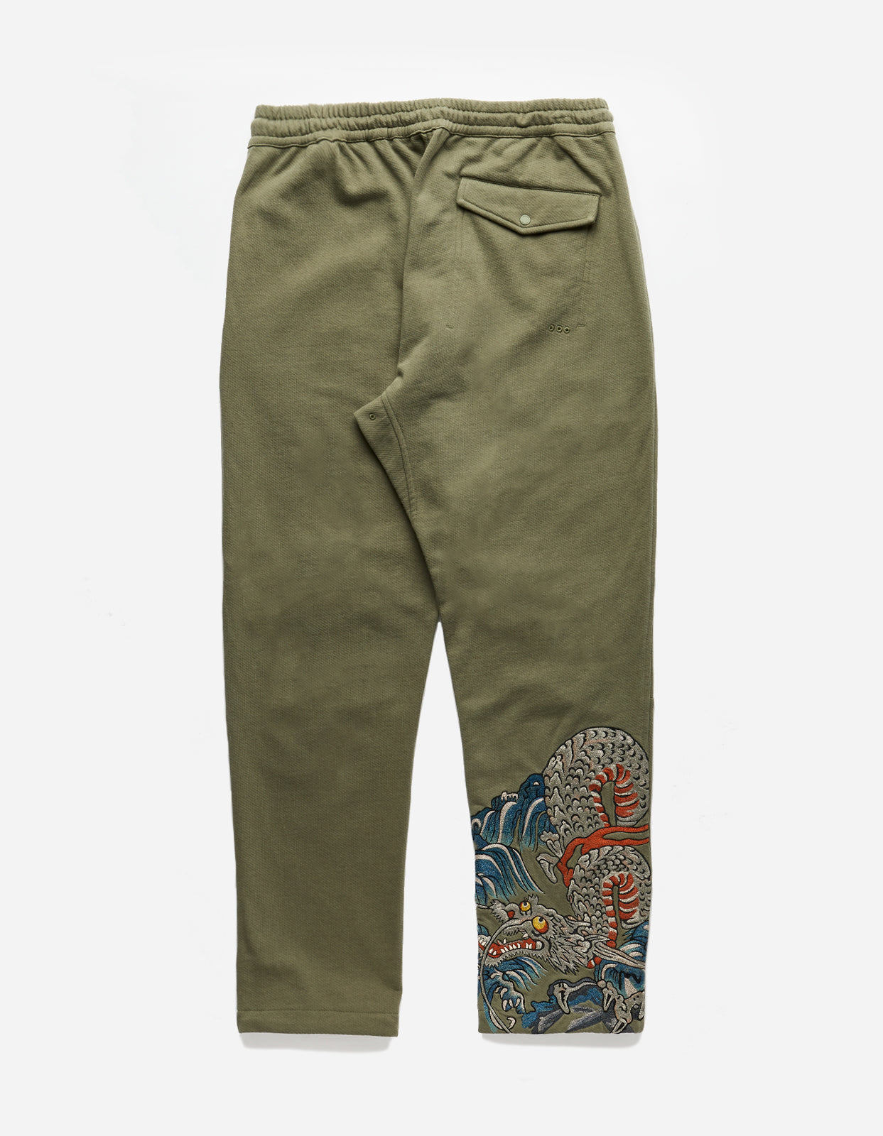 4543 Duelling Dragons Sweatpants Olive OG-107F