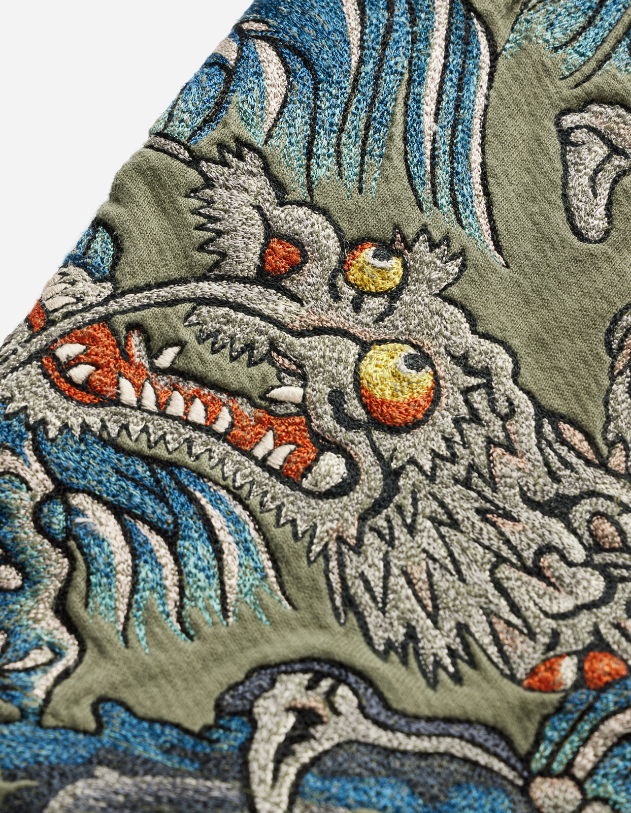 4543 Duelling Dragons Sweatpants Olive OG-107F