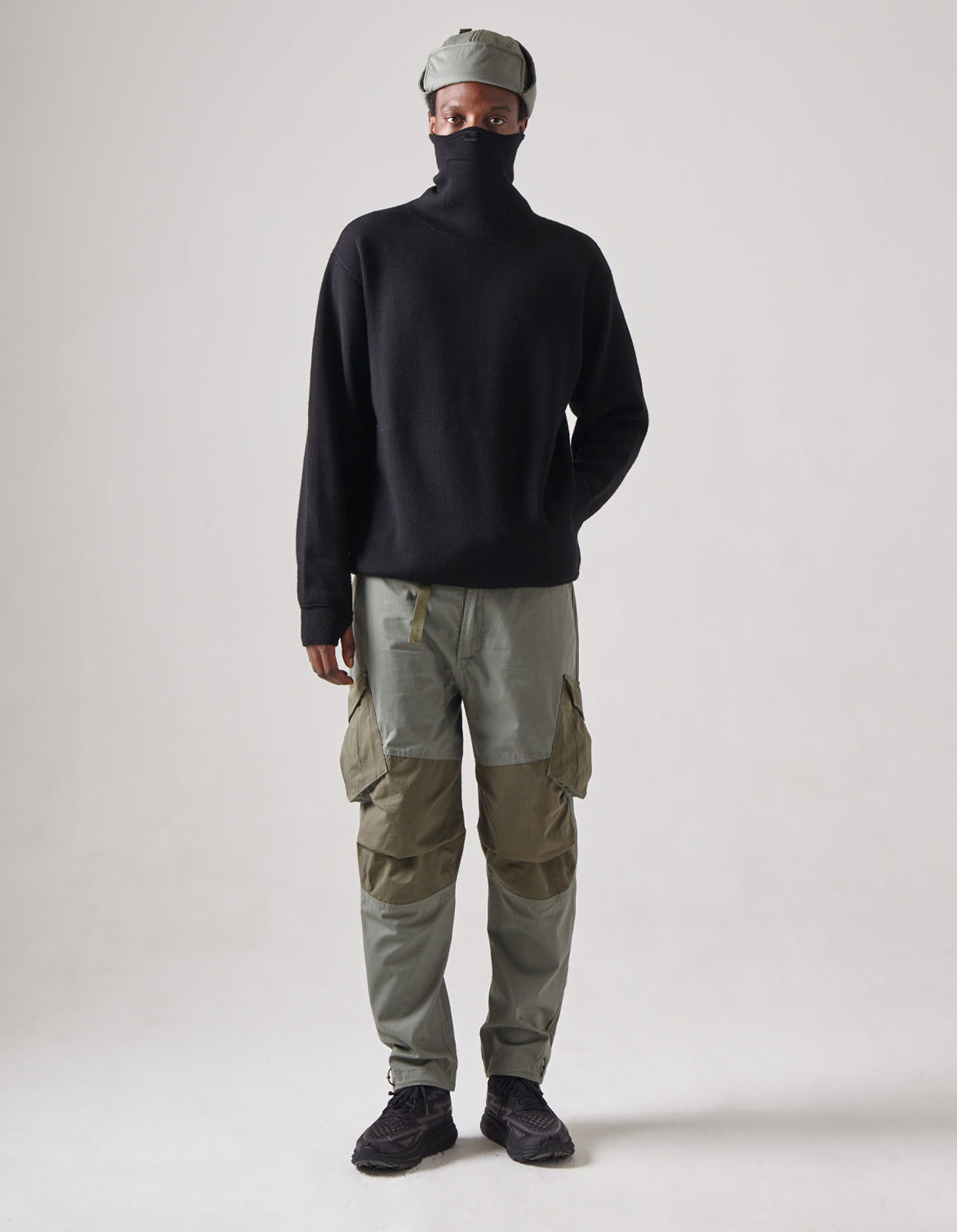 1091 Knitted Shinobi Crew Black