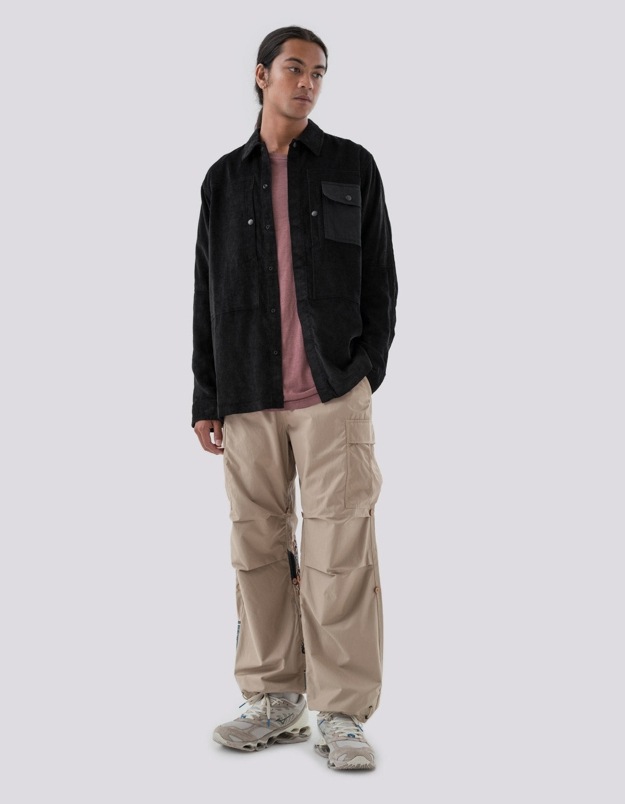 4566 Hemp Cord Utility Shirt Black