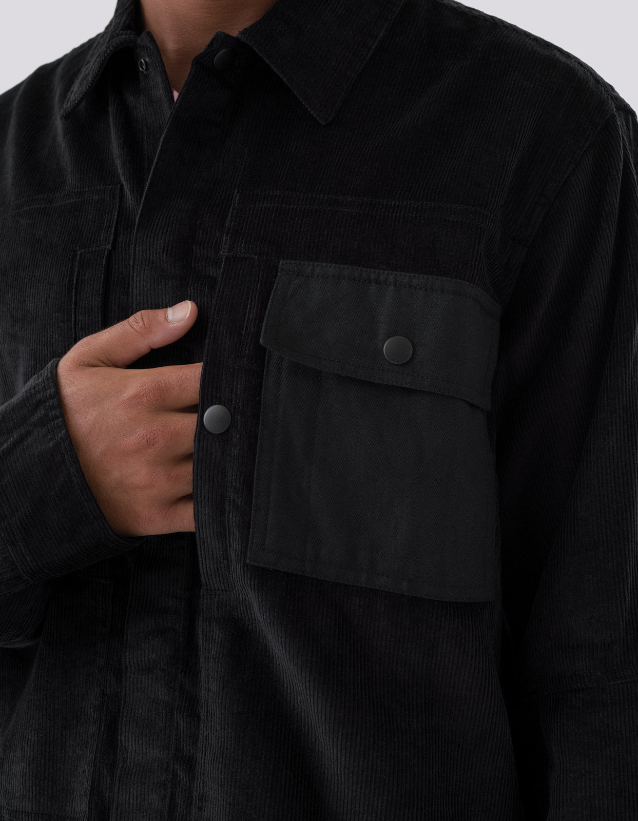 4566 Hemp Cord Utility Shirt Black