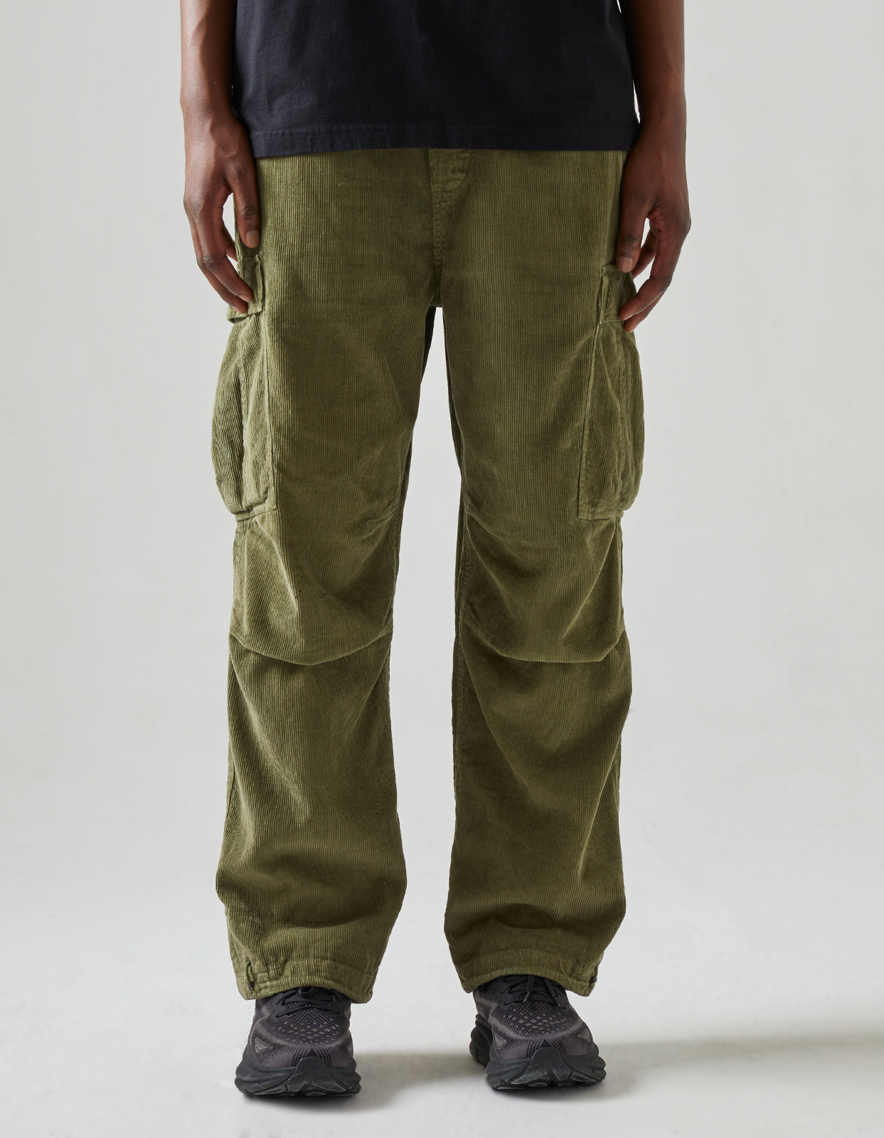 4569 Hemp Utility Cargo Track Pants Olive OG-107F