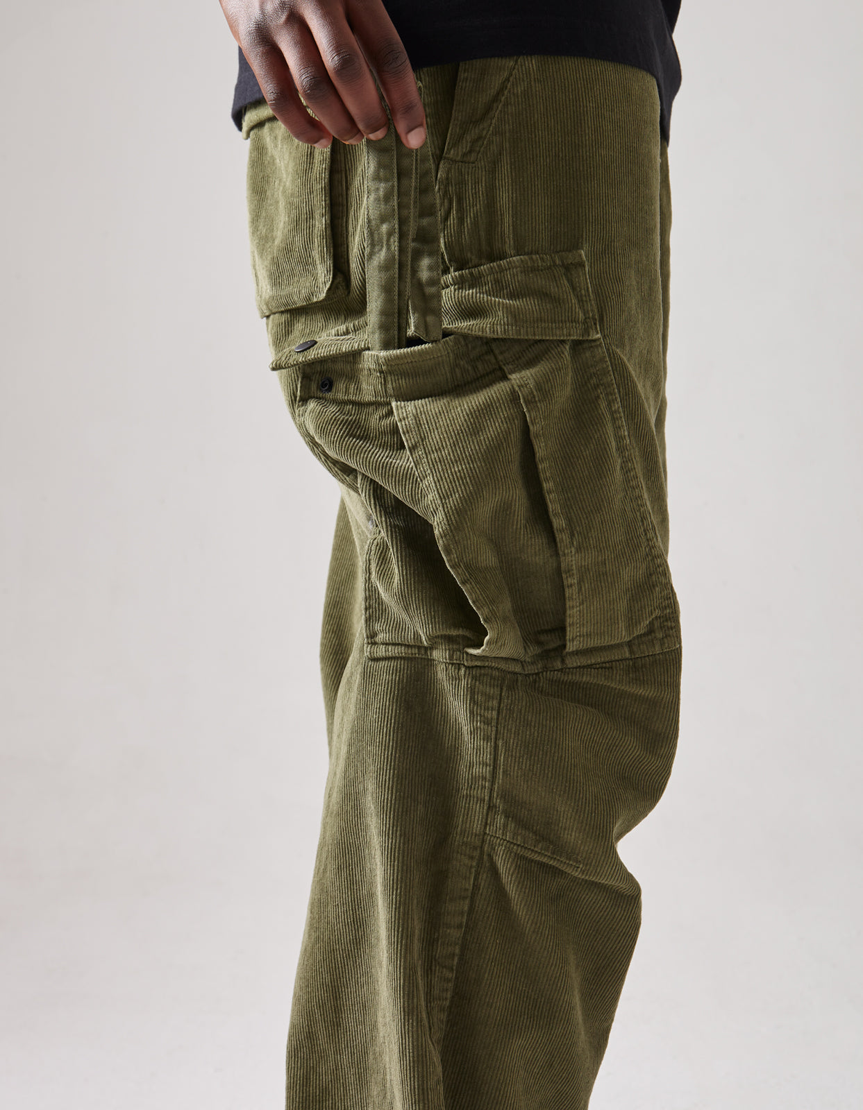 4569 Hemp Utility Cargo Track Pants Olive OG-107F