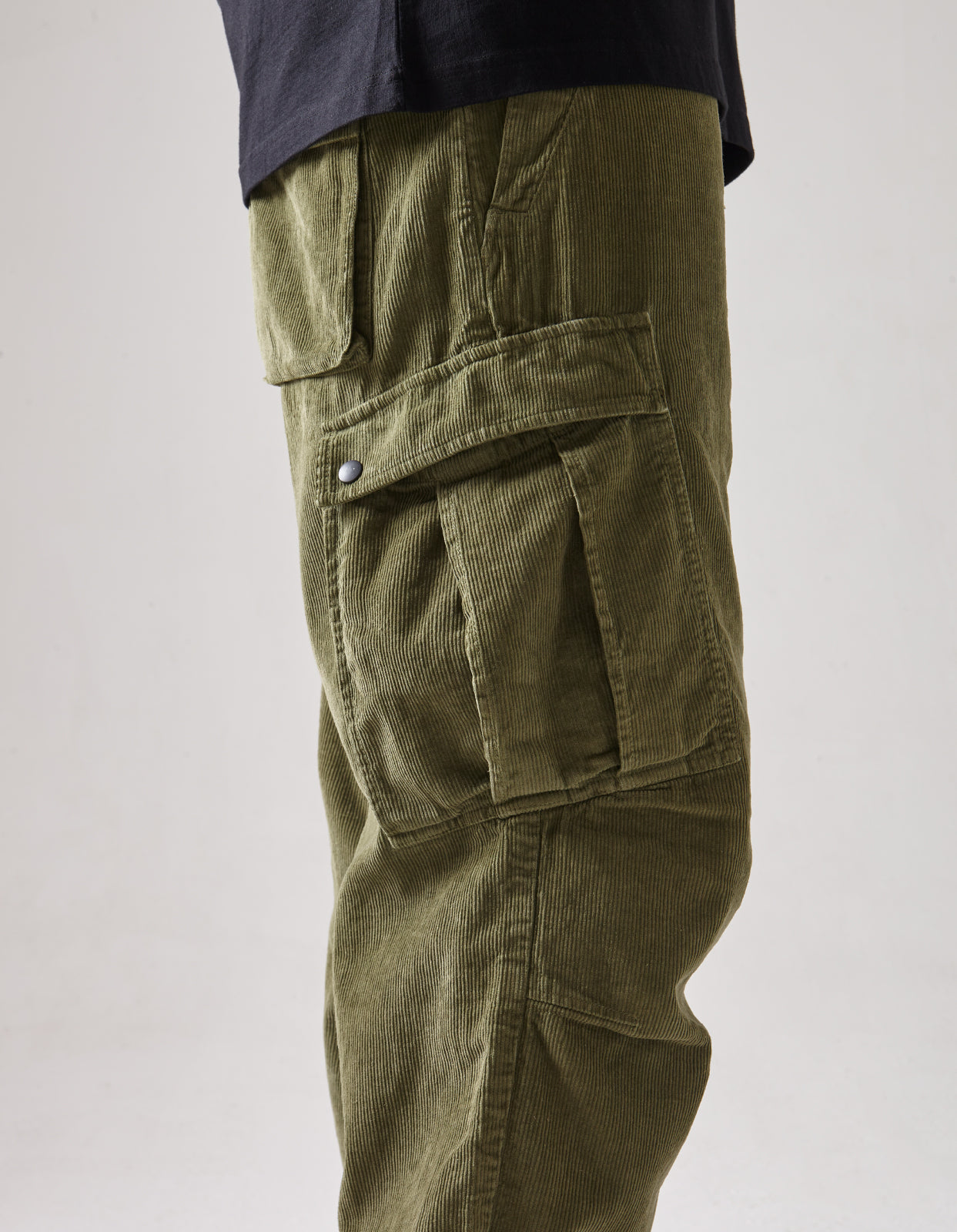 4569 Hemp Utility Cargo Track Pants Olive OG-107F