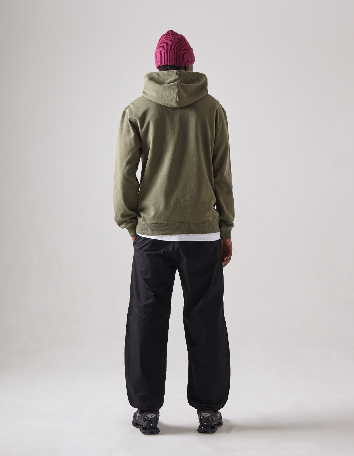 4573 Ying & Yang Hooded Sweat Olive OG-107F