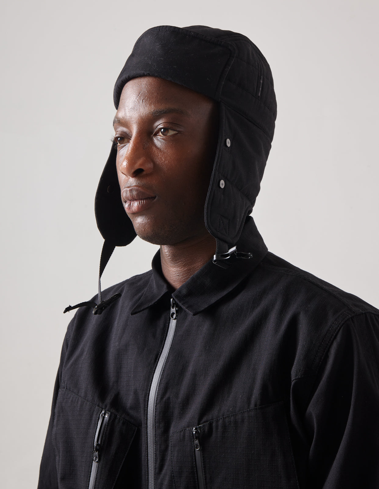 4593 Cordura® Padded Aviator Hat Black