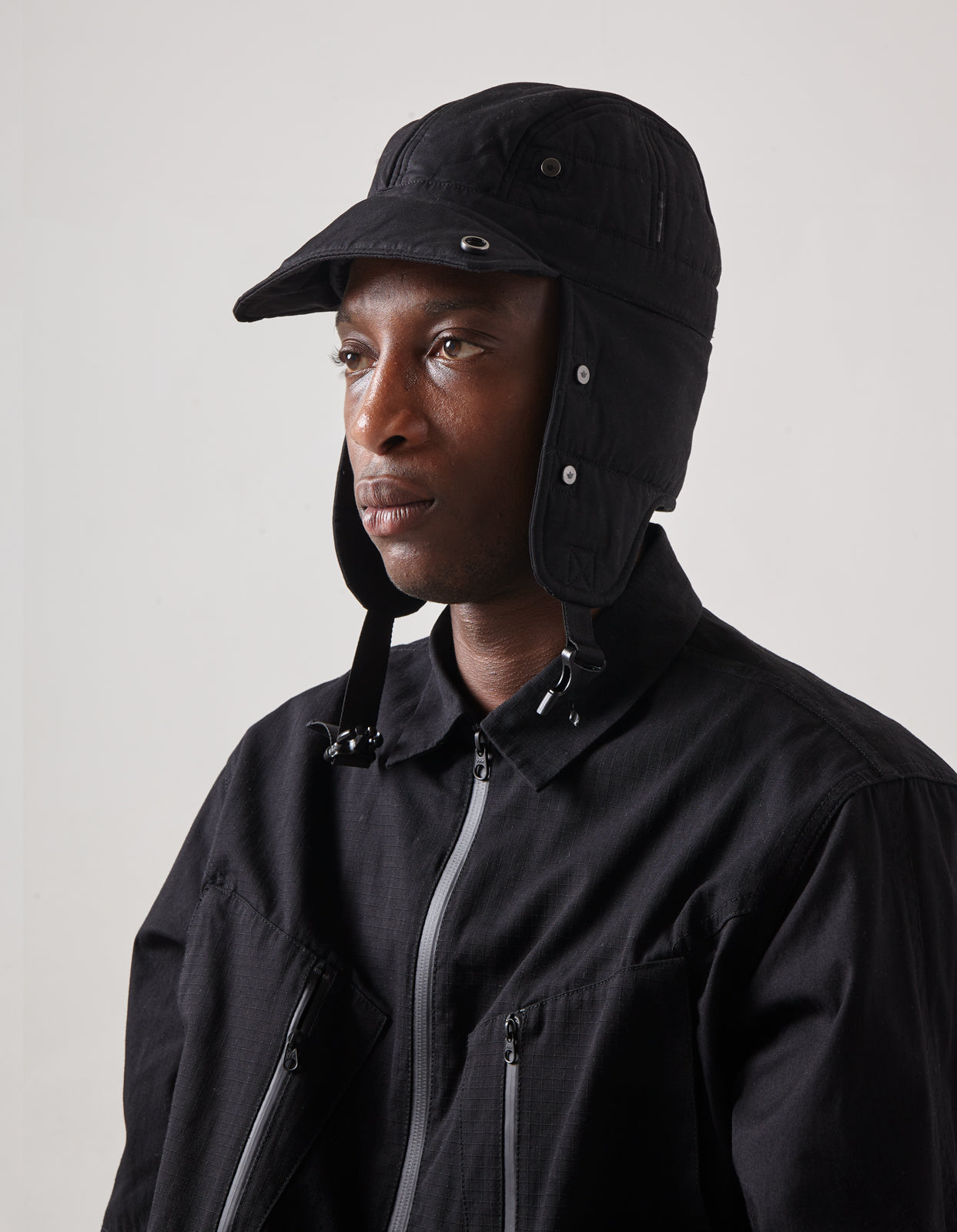 4593 Cordura® Padded Aviator Hat Black
