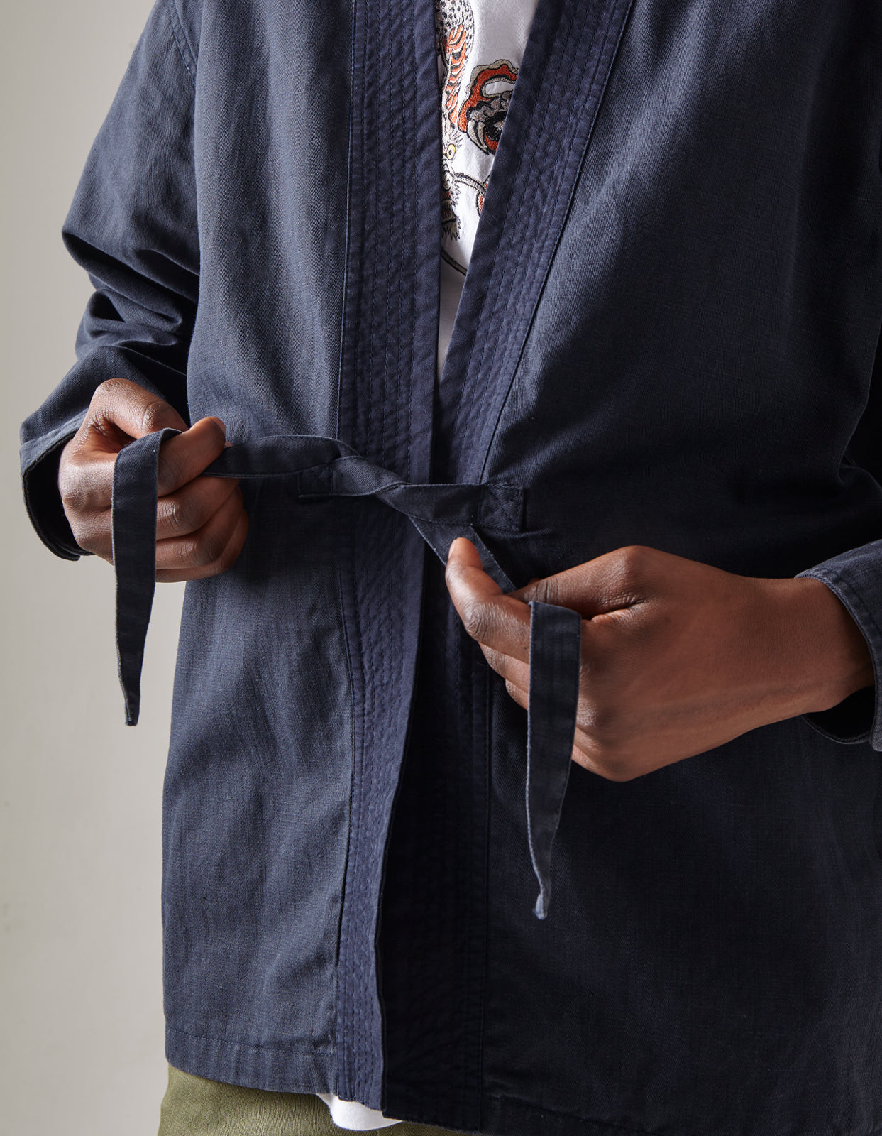 4605 Hemp U.S. Hanten Shirt Navy