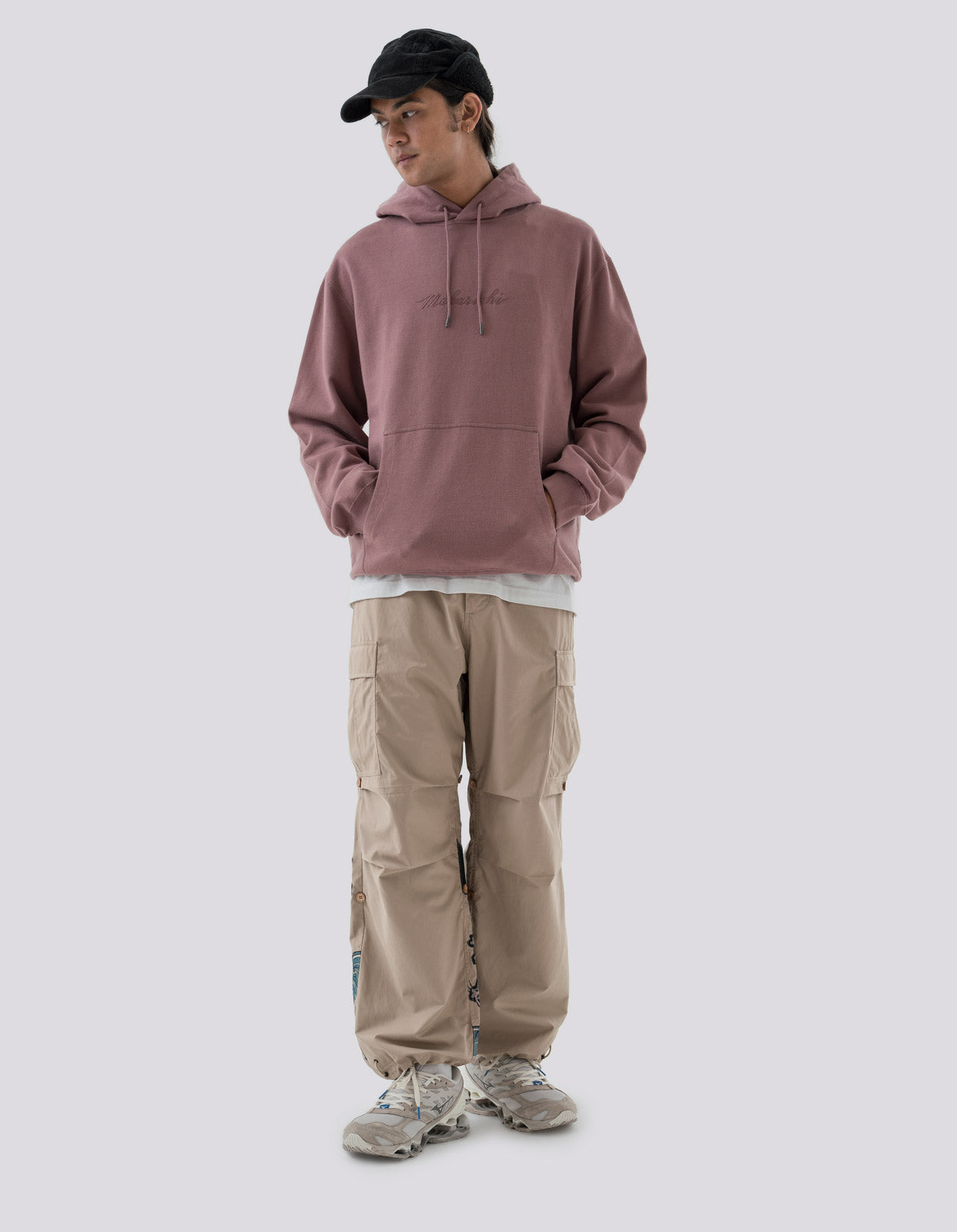 4622 Maharishi Organic Hooded Sweat Murasaki Purple
