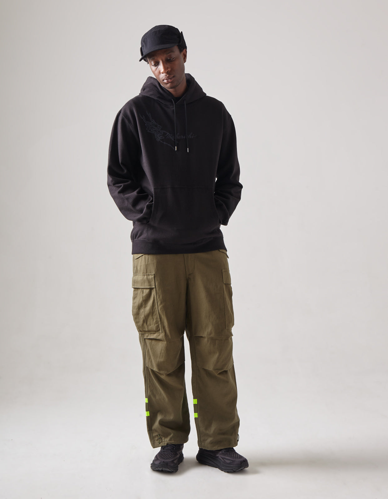 4611 Hi-Vis M65 Cargo Pants · Loose Olive/Neon Yellow