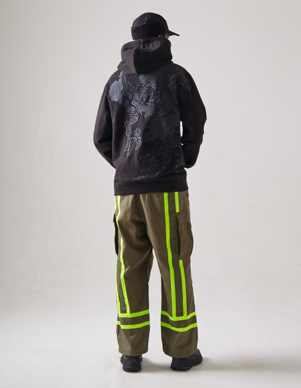 4611 Hi-Vis M65 Cargo Pants · Loose Olive/Neon Yellow
