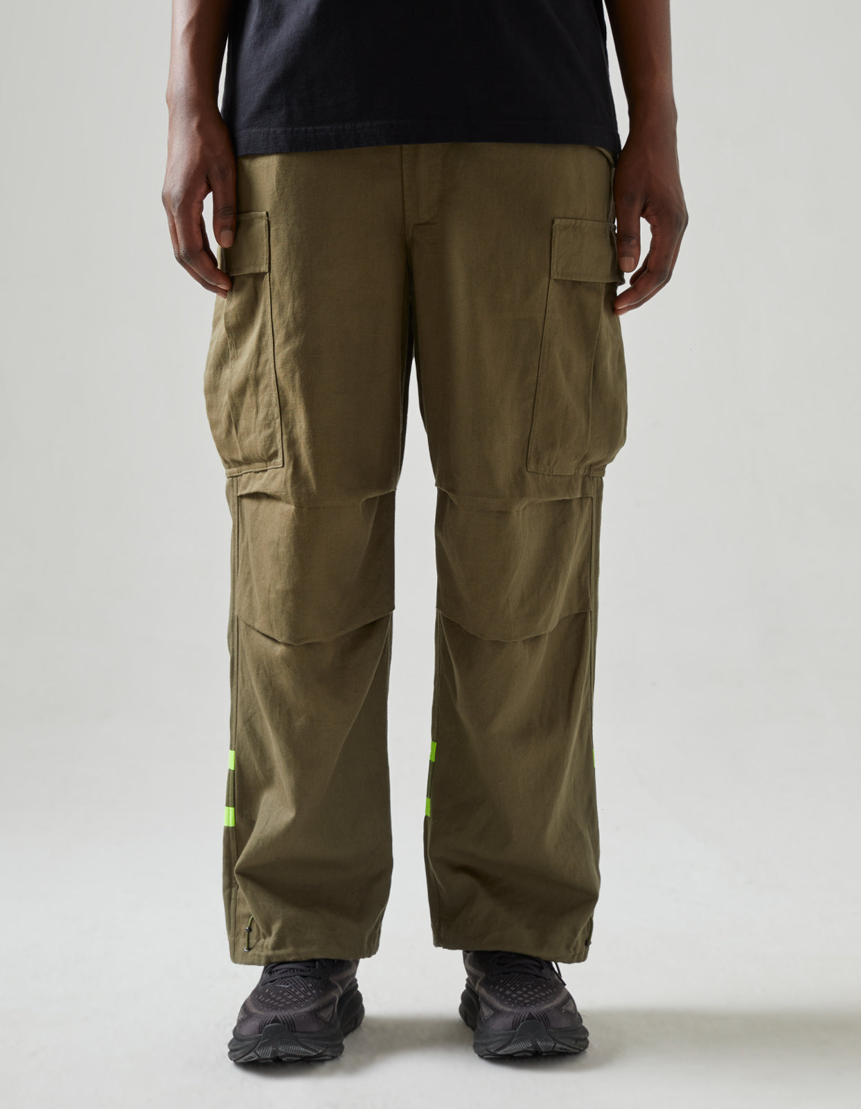 4611 Hi-Vis M65 Cargo Pants · Loose Olive/Neon Yellow