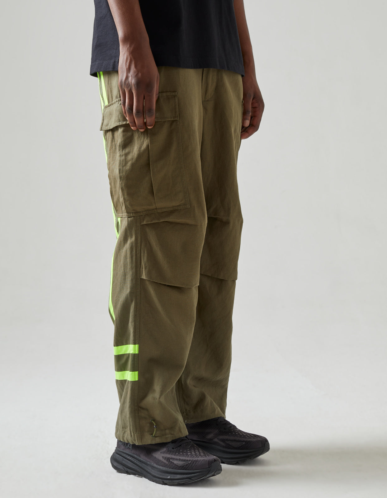 4611 Hi-Vis M65 Cargo Pants · Loose Olive/Neon Yellow