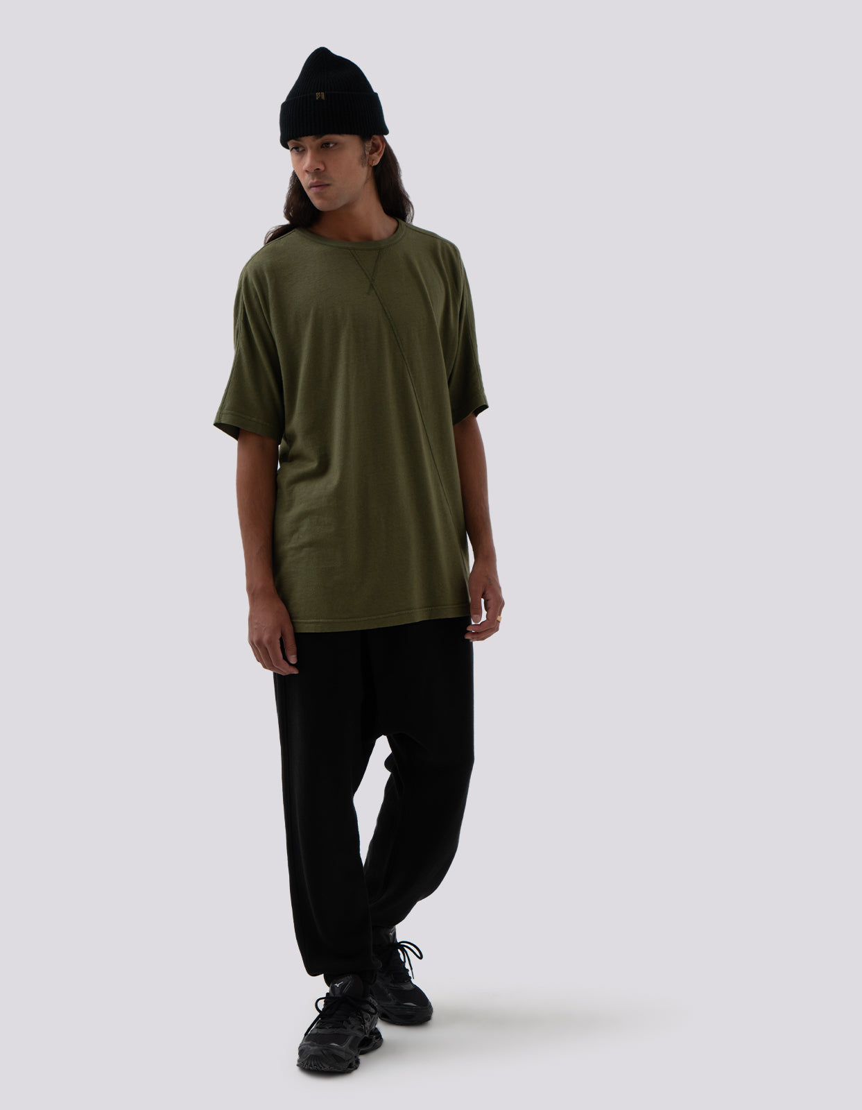 5000 Kesagiri Hemp Oversized T-Shirt Olive OG-107F