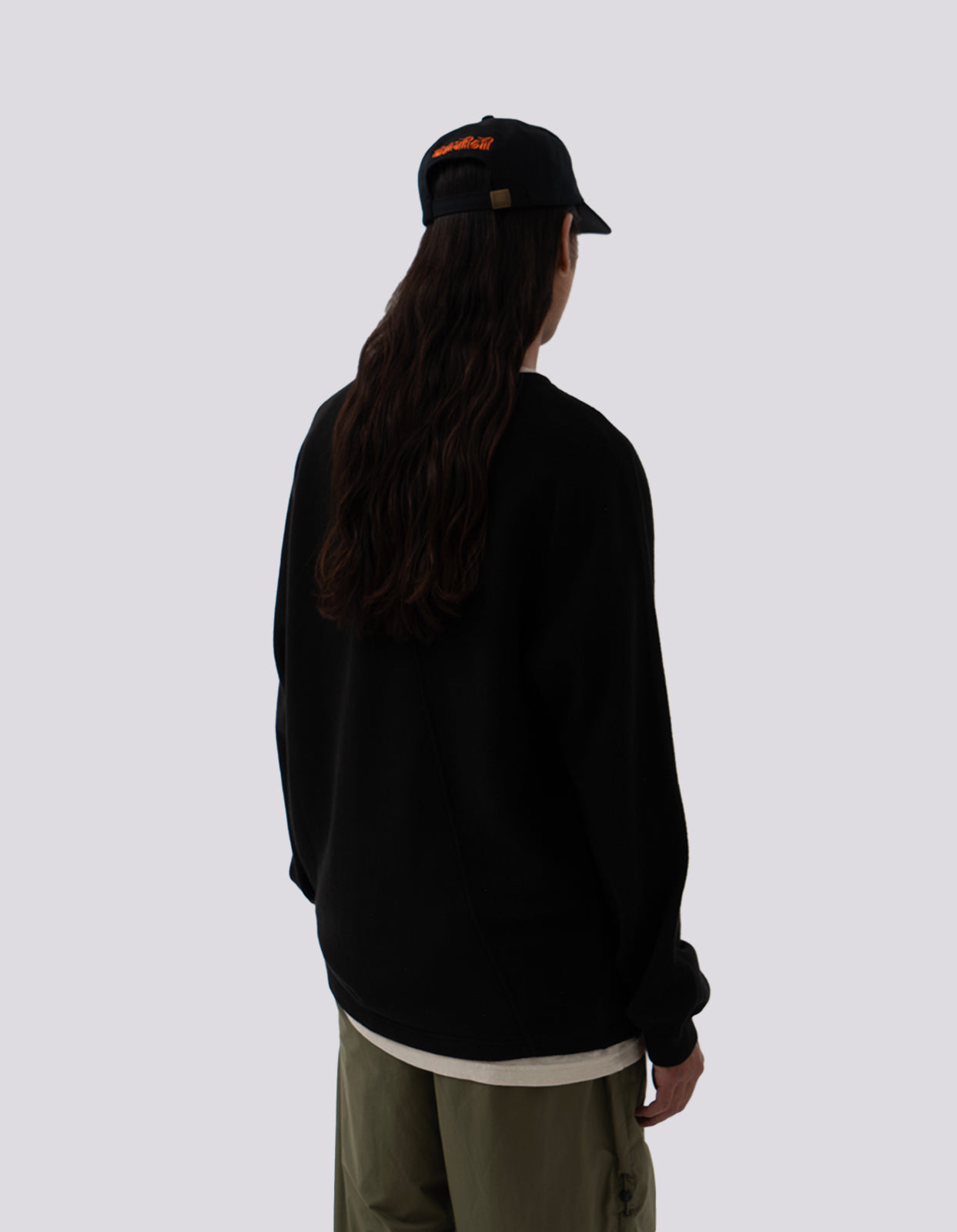 5001 Kesagiri Hemp Crew Sweat Black BLK-108F
