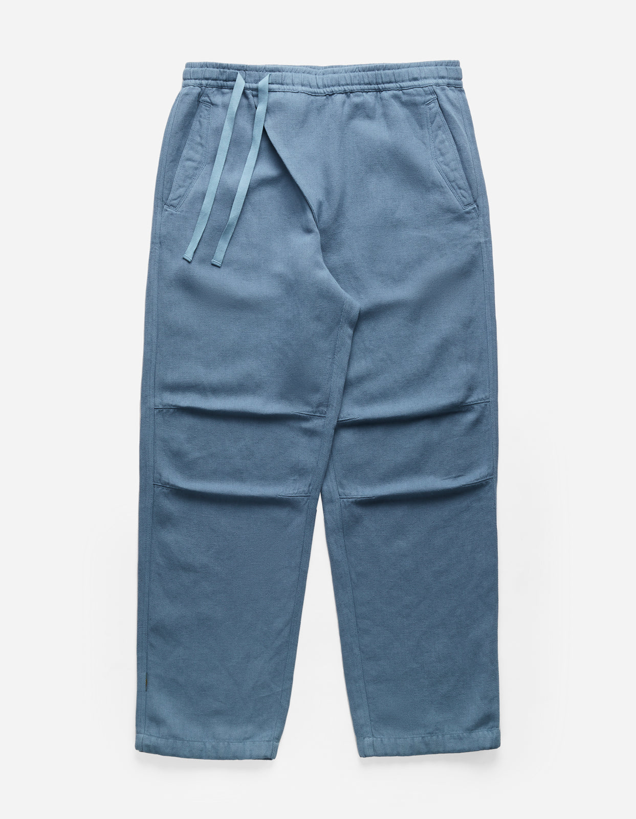 5006 Hemp Asym Loose Track Pants Subdued Blue