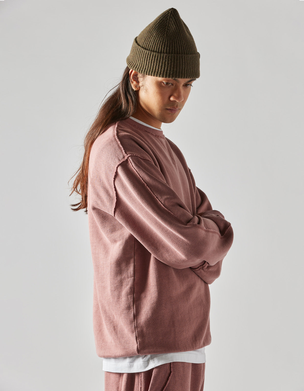 8011 Hemp Organic Crew Sweat Murasaki Purple