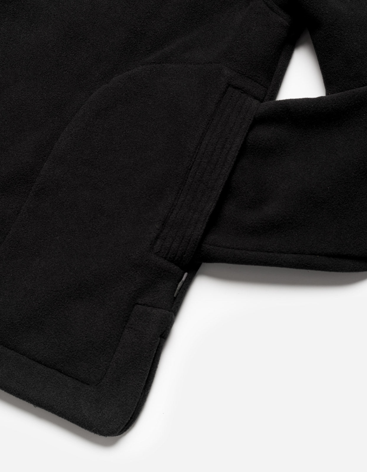 4579 Asym Monk Fleece Overshirt Black